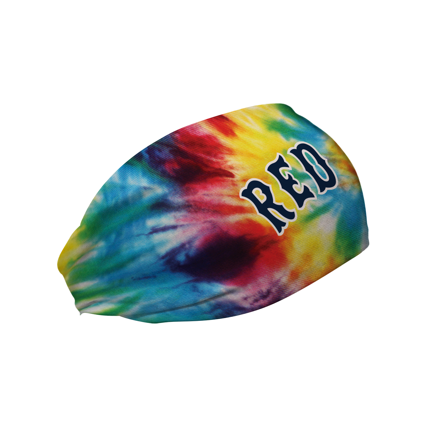 Red Sox Cooling Headband Tie Dye Wordmark Vertical Athletics