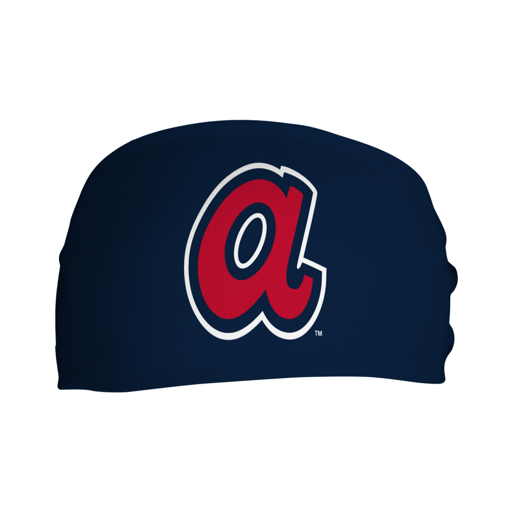 MLB licensed Atlanta Braves cooling headband with Alt logo. Made in the USA, Vertical Athletics brand. 