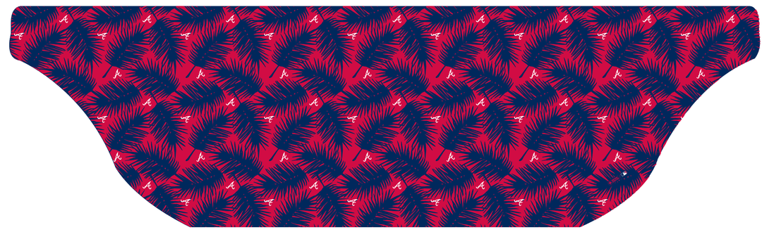 MLB Atlanta Braves cooling sun scarf, Big Palm with repeating cap logo. Made in the USA. Vertical Athletics Brand.