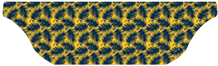 MLB Milwaukee Brewers cooling sun scarf, Big Palm with repeating cap logo. Made in the USA. Vertical Athletics Brand.
