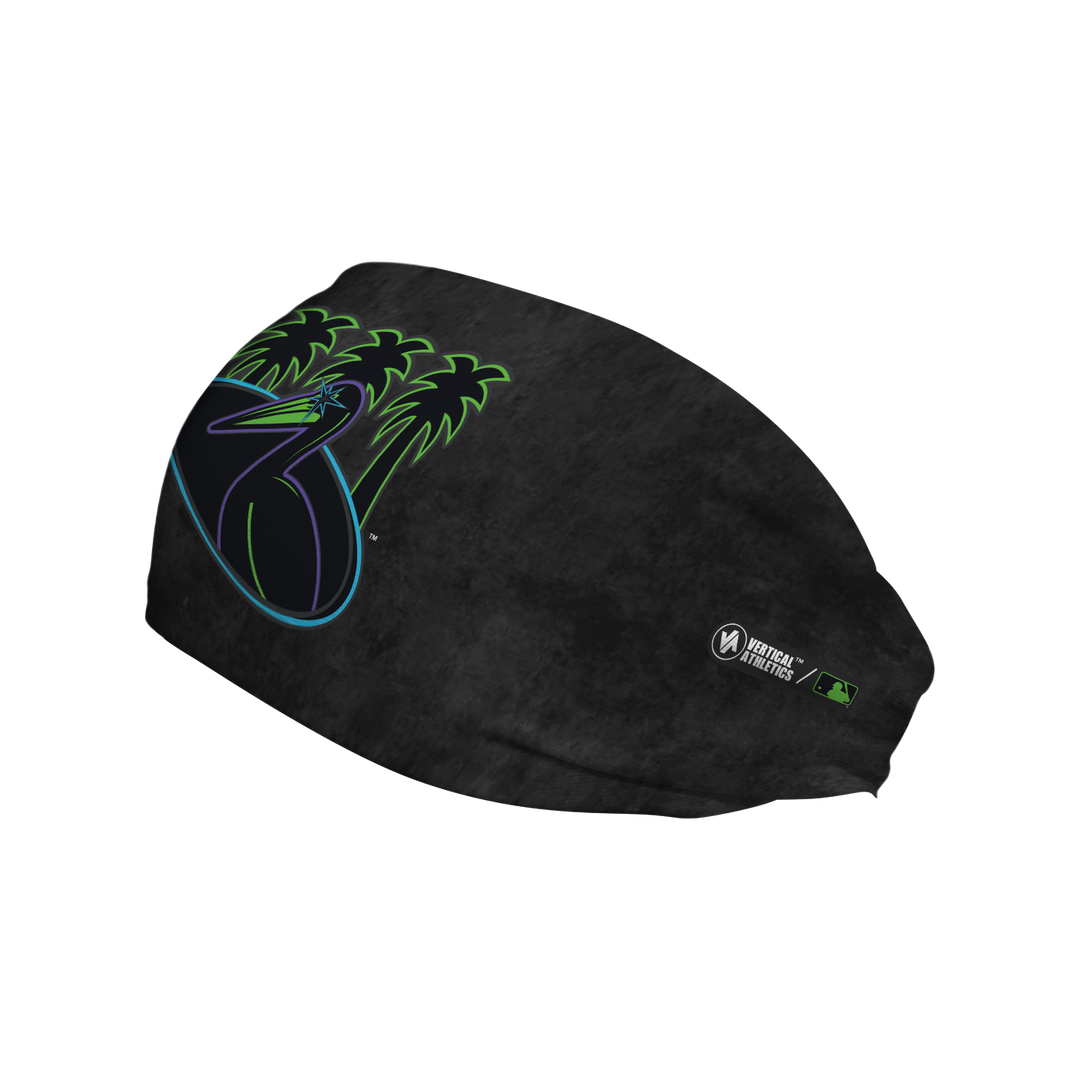 MLB Tampa Bay Rays cooling headband with City Connect Alt Logo. Made in the USA, Vertical Athletics brand. 