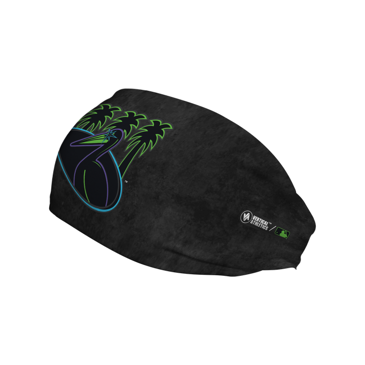 MLB Tampa Bay Rays cooling headband with City Connect Alt Logo. Made in the USA, Vertical Athletics brand. 