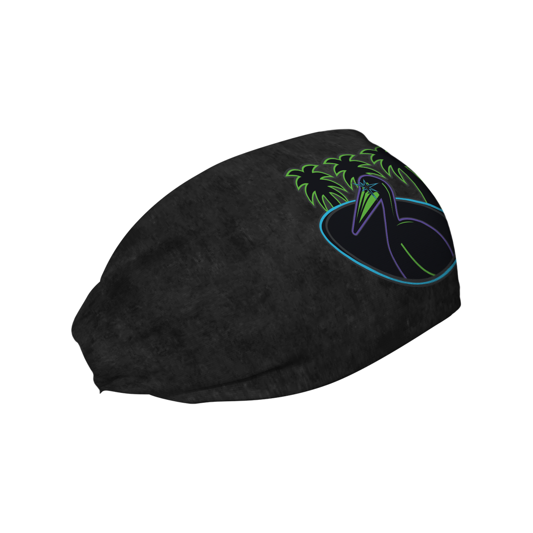 MLB Tampa Bay Rays cooling headband with City Connect Alt Logo. Made in the USA, Vertical Athletics brand. 