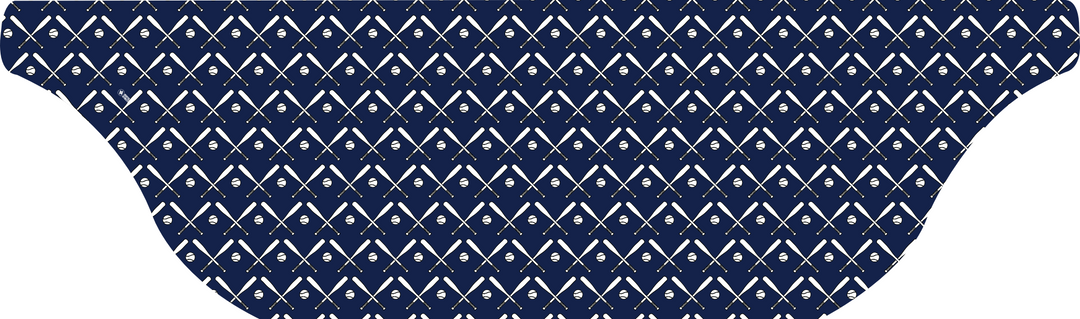 Cooling Sun Scarf with Cross Bats. Made in USA, Vertical Athletics brand.