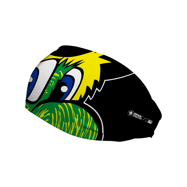 MLB Chicago White Sox cooling headband with Southpaw mascot stare. Made in USA, Vertical Athletics brand. 