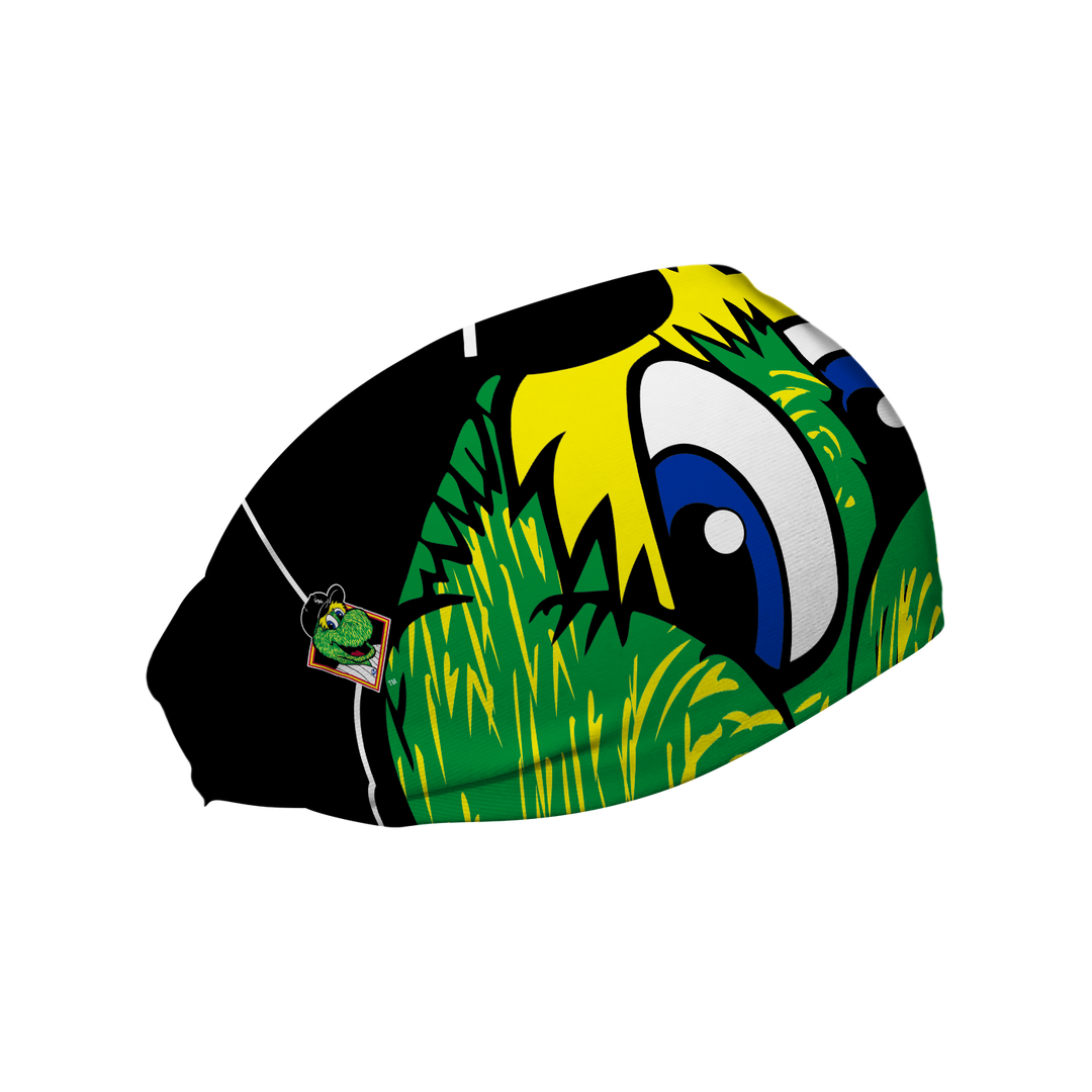 MLB Chicago White Sox cooling headband with Southpaw mascot stare. Made in USA, Vertical Athletics brand. 