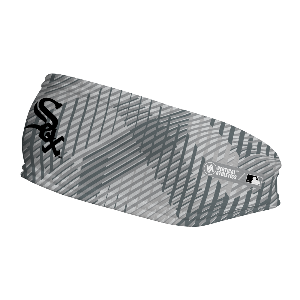 MLB Chicago White Sox fleece headband with Sport Plaid. Made in the USA, Vertical Athletics brand.  