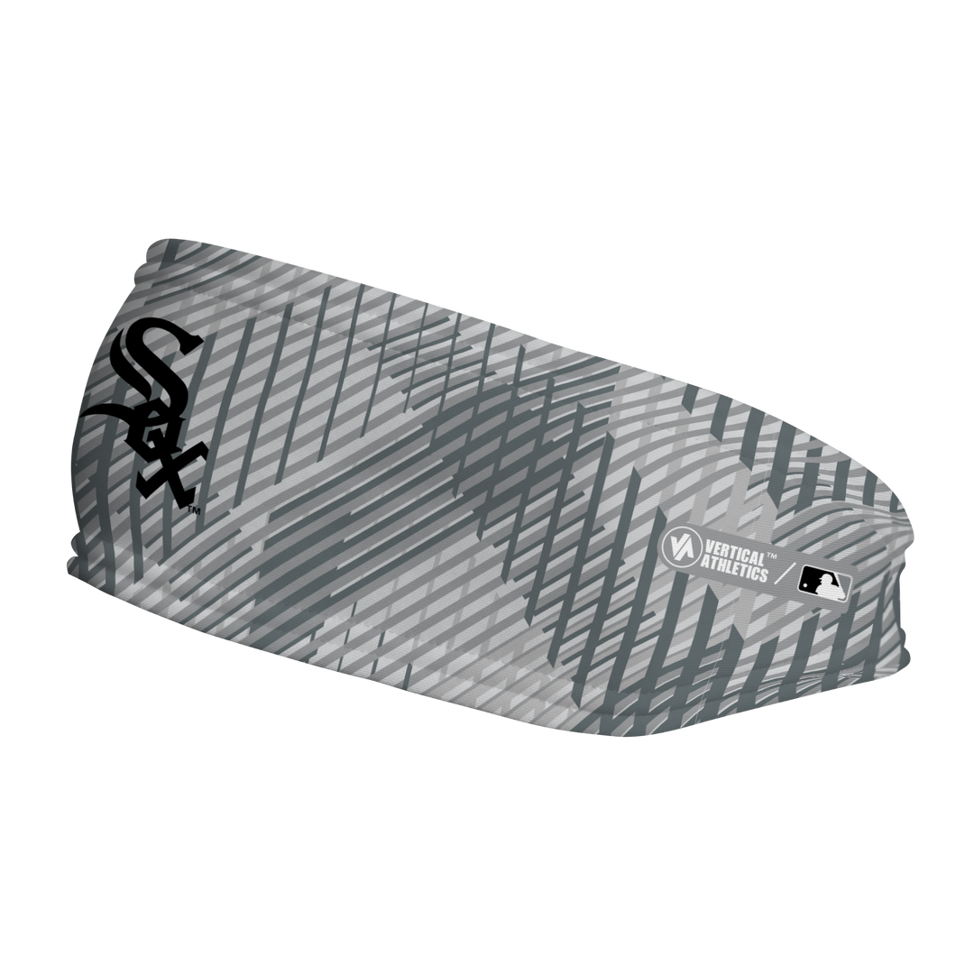 MLB Chicago White Sox fleece headband with Sport Plaid. Made in the USA, Vertical Athletics brand.  