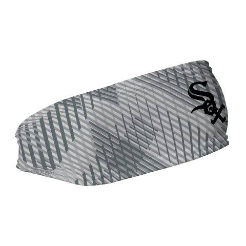 MLB Chicago White Sox fleece headband with Sport Plaid. Made in the USA, Vertical Athletics brand.  