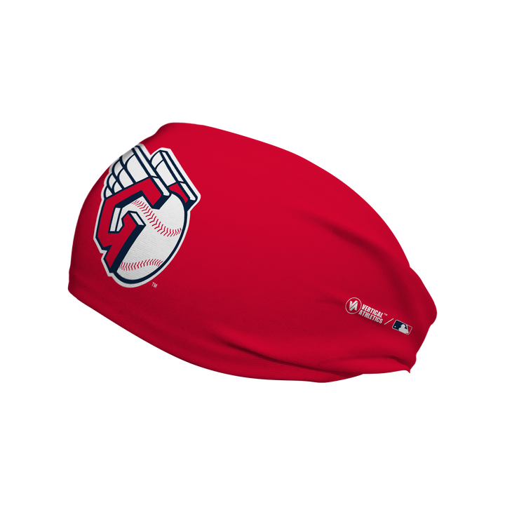 MLB Cleveland Guardians cooling headband with Alt Logo. Made in the USA, Vertical Athletics brand. 