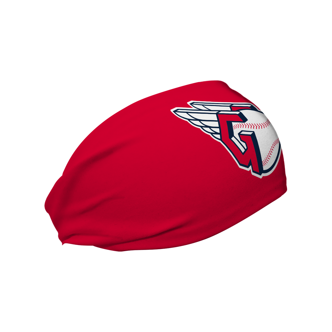 MLB Cleveland Guardians cooling headband with Alt Logo. Made in the USA, Vertical Athletics brand. 