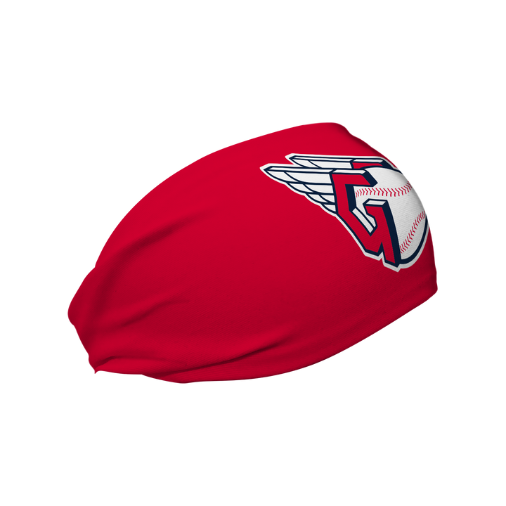 MLB Cleveland Guardians cooling headband with Alt Logo. Made in the USA, Vertical Athletics brand. 