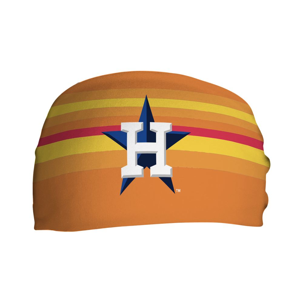 MLB Houston Astros cooling headband with Alt Logo. Made in the USA, Vertical Athletics brand.