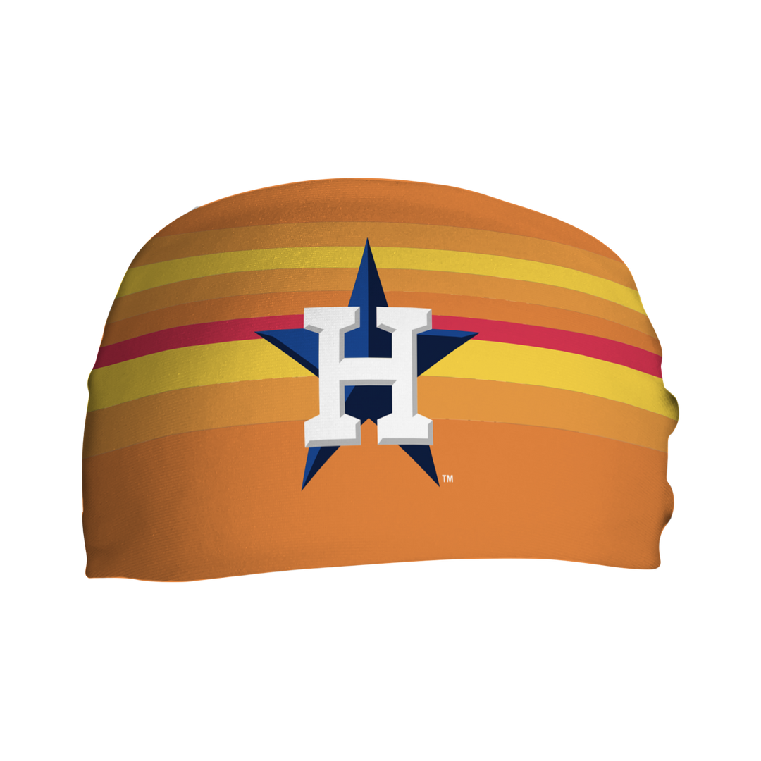MLB Houston Astros cooling headband with Alt Logo. Made in the USA, Vertical Athletics brand.