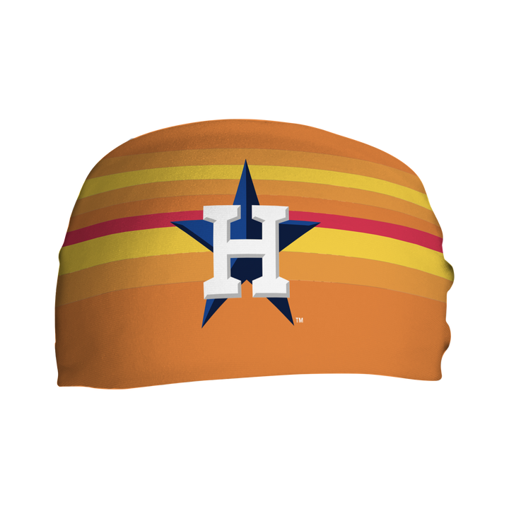 MLB Houston Astros cooling headband with Alt Logo. Made in the USA, Vertical Athletics brand.