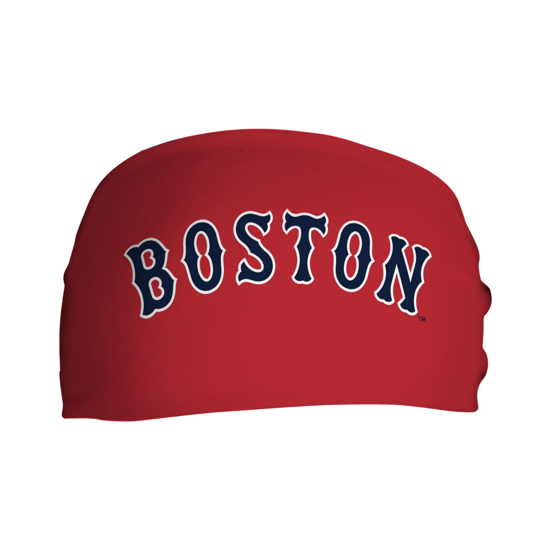 MLB licensed Boston Red Sox cooling headband with Alt logo. Made in the USA, Vertical Athletics brand. 