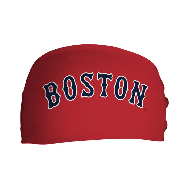MLB licensed Boston Red Sox Triple Play Cooling Bundle: Cooling Headband with Alt Logo Made in USA. Vertical Athletics Brand.