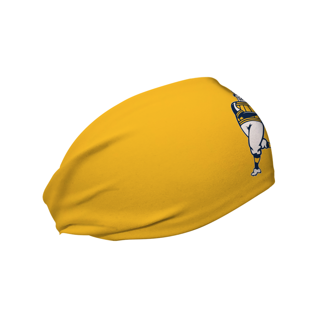MLB Milwaukee Brewers cooling headband with Alt Logo. Made in the USA, Vertical Athletics brand.