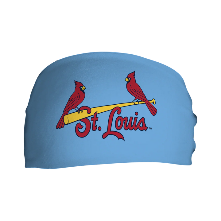 MLB licensed St. Louis Cardinals Triple Play Cooling Bundle: Cooling Headband with Alt Logo Made in USA. Vertical Athletics Brand.