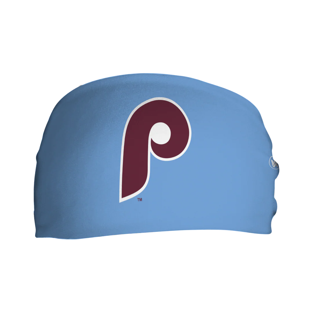 MLB licensed Philadelphia Phillies Triple Play Cooling Bundle: Cooling Headband with Alt Logo Made in USA. Vertical Athletics Brand.
