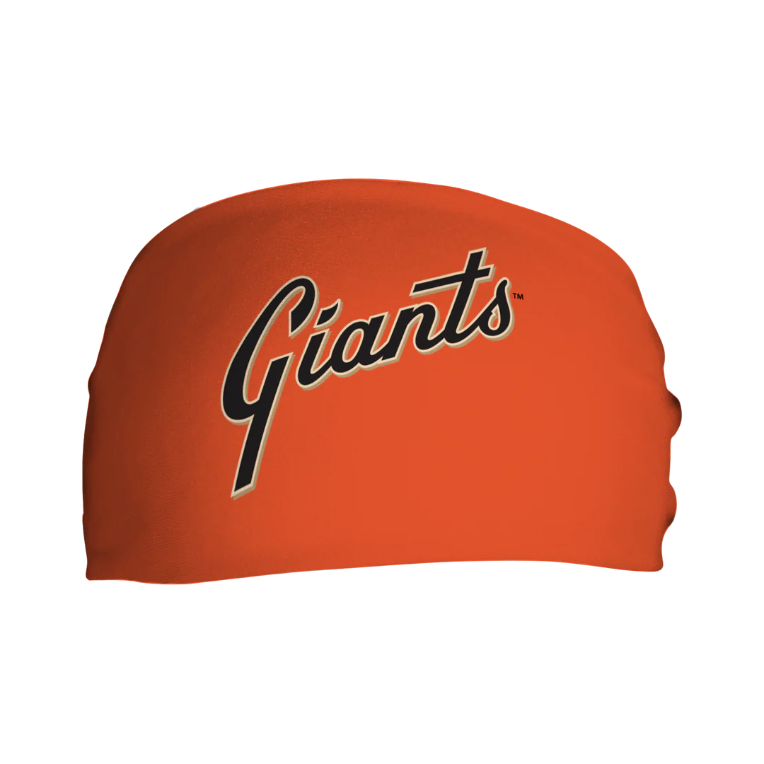 MLB licensed Giants Triple Play Cooling Bundle: Cooling Headband with Alt Logo Made in USA. Vertical Athletics Brand.