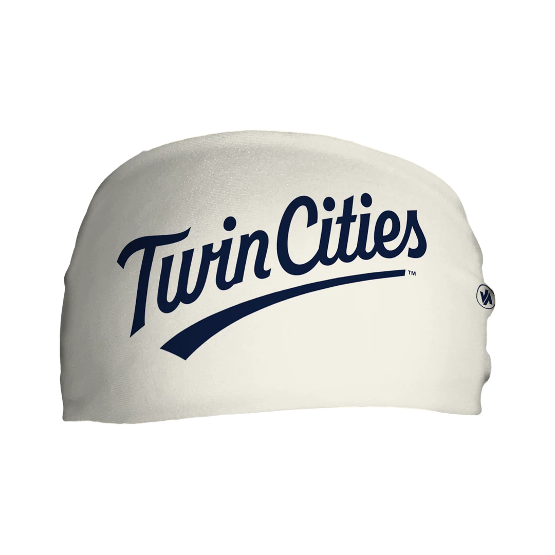 MLB licensed Minnesota Twins Triple Play Cooling Bundle: Cooling Headband with Alt Logo Made in USA. Vertical Athletics Brand.
