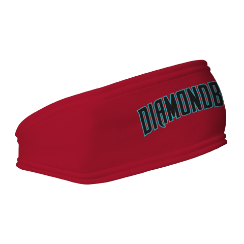 MLB Arizona Diamondbacks fleece headband with Wordmark. Made in the USA, Vertical Athletics brand.  