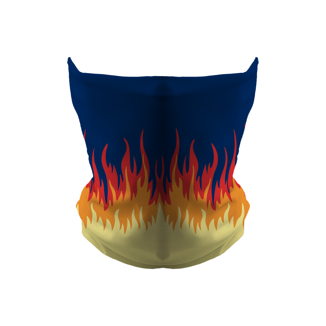 Cooling Gaiter: En Fuego. Made in USA. Vertical Athletics Brand.