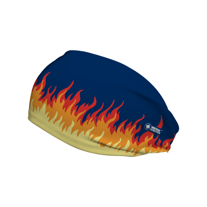 Fashion Cooling Headband: En Fuego. Made in USA. Vertical Athletics Brand.