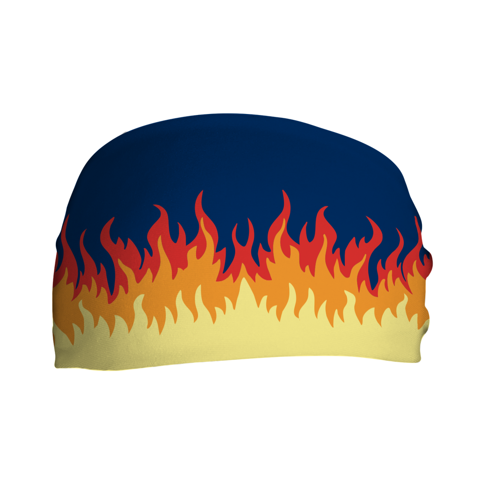 Fashion Cooling Headband: En Fuego. Made in USA. Vertical Athletics Brand.