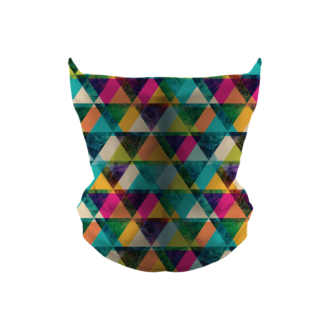 Cooling Gaiter: Geometric Tiles. Made in USA. Vertical Athletics Brand.
