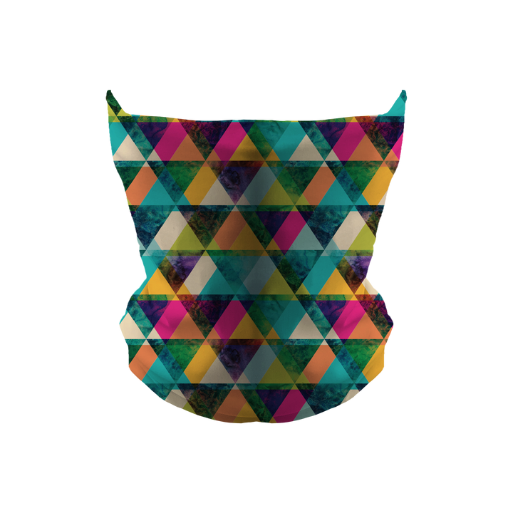 Cooling Gaiter: Geometric Tiles. Made in USA. Vertical Athletics Brand.