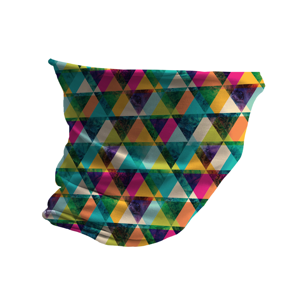 Cooling Gaiter: Geometric Tiles. Made in USA. Vertical Athletics Brand.