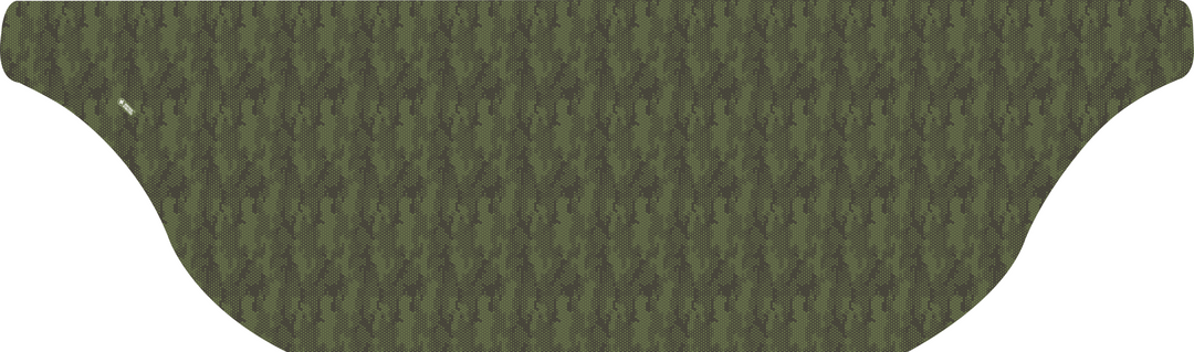 Cooling Sun Scarf with Green Hex Camo. Made in USA, Vertical Athletics brand.