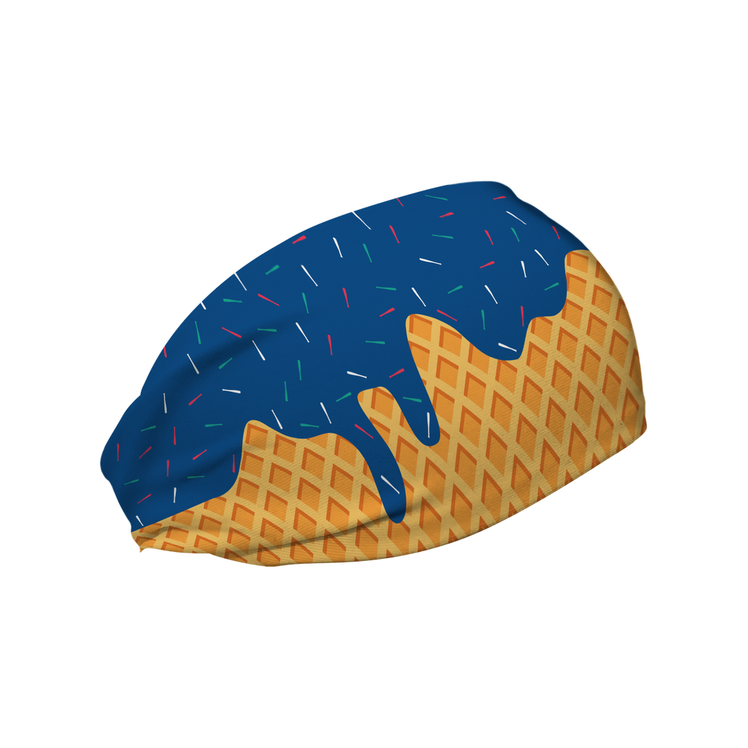 Fashion Cooling Headband: Ice Cream Drip. Made in USA. Vertical Athletics Brand.