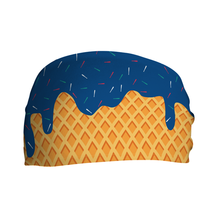 Fashion Cooling Headband: Ice Cream Drip. Made in USA. Vertical Athletics Brand.
