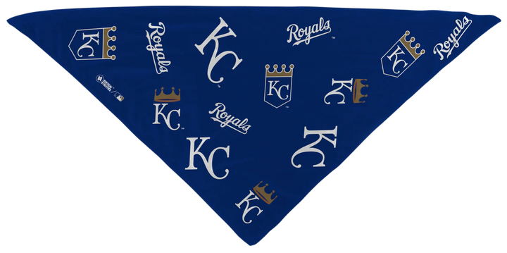 
MLB licensed Kansas City Royals Triple Play Cooling Bundle: Cooling Triangle Bandana with All Over logo. Made in USA. Vertical Athletics Brand. 