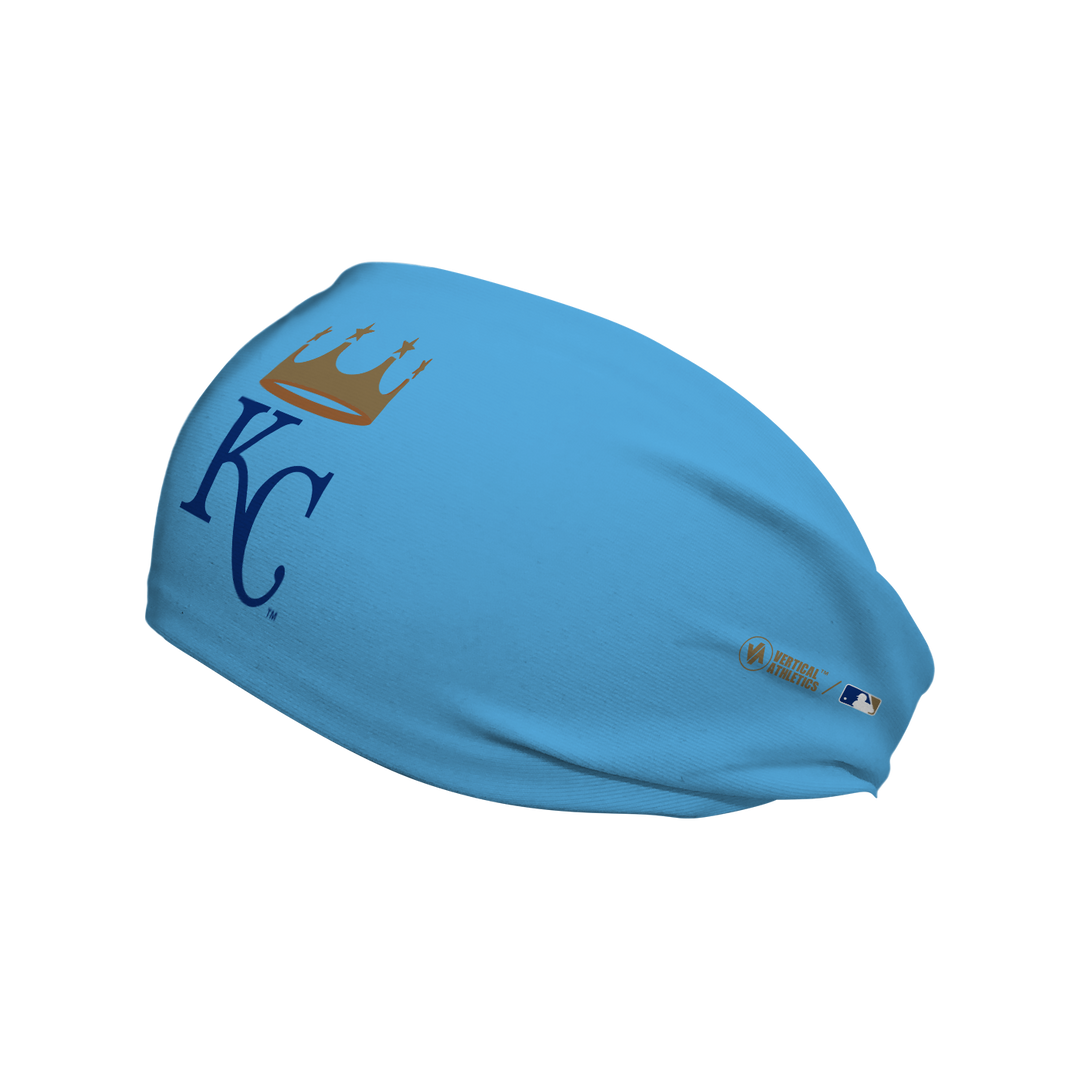 MLB licensed Kansas City Royals cooling headband with Alt Logo. Made in the USA, Vertical Athletics brand. 