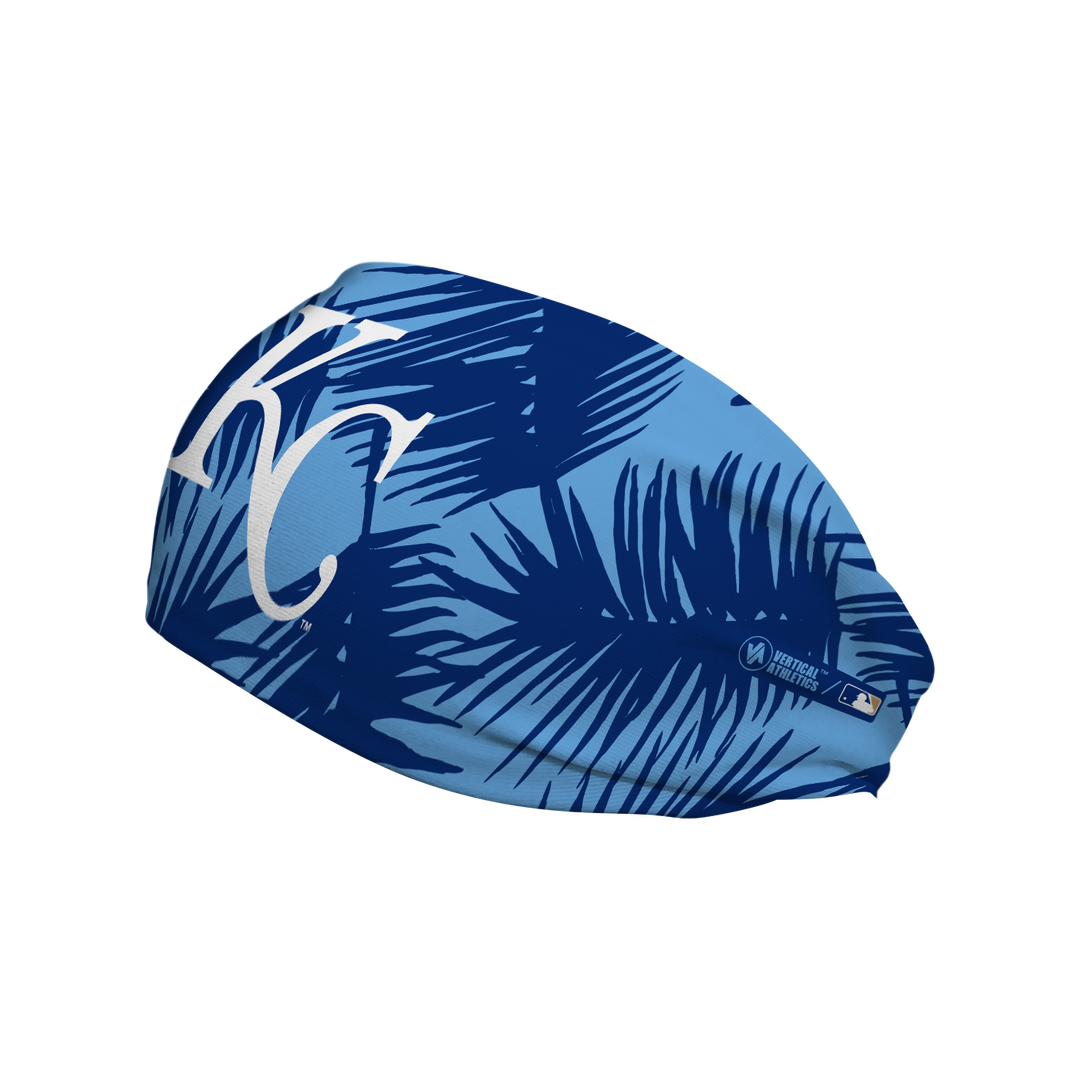 MLB licensed Kansas City Royals cooling headband with Big Palm Cap Logo. Made in the USA, Vertical Athletics brand. 