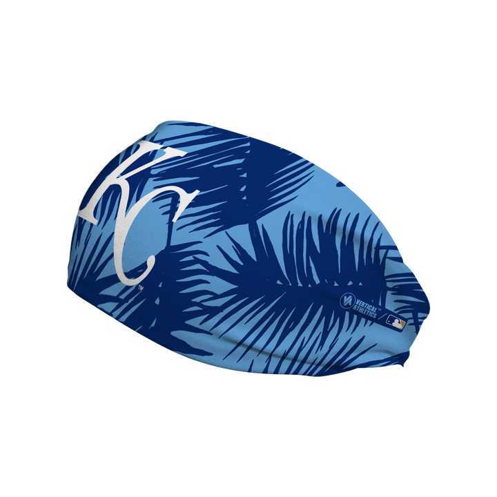 MLB licensed Kansas City Royals cooling headband with Big Palm Cap Logo. Made in the USA, Vertical Athletics brand. 