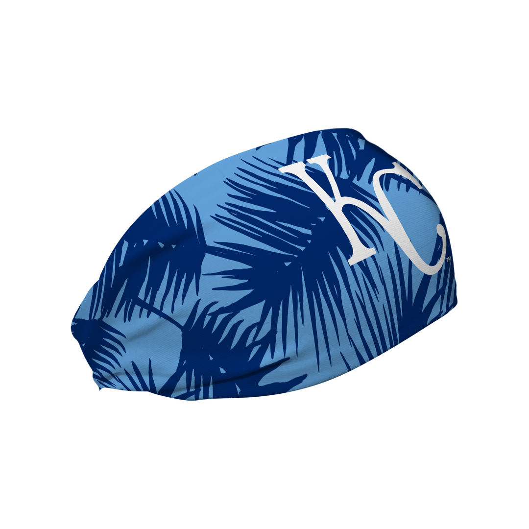 MLB licensed Kansas City Royals cooling headband with Big Palm Cap Logo. Made in the USA, Vertical Athletics brand. 