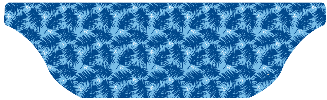 MLB Kansas City Royals cooling sun scarf, Big Palm with repeating cap logo. Made in the USA. Vertical Athletics Brand.