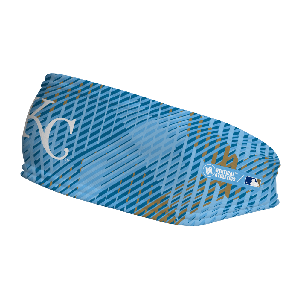 MLB Kansas City Royals fleece headband with Sport Plaid. Made in the USA, Vertical Athletics brand.  