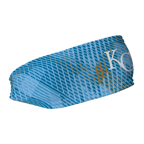 MLB Kansas City Royals fleece headband with Sport Plaid. Made in the USA, Vertical Athletics brand.  