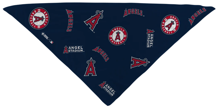 
MLB licensed Los Angeles Angels Triple Play Cooling Bundle: Cooling Triangle Bandana with All Over logo. Made in USA. Vertical Athletics Brand. 