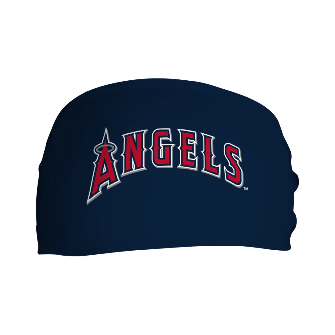 MLB licensed  Los Angeles Angels Triple Play Cooling Bundle: Cooling Headband with Alt Logo Made in USA. Vertical Athletics Brand.