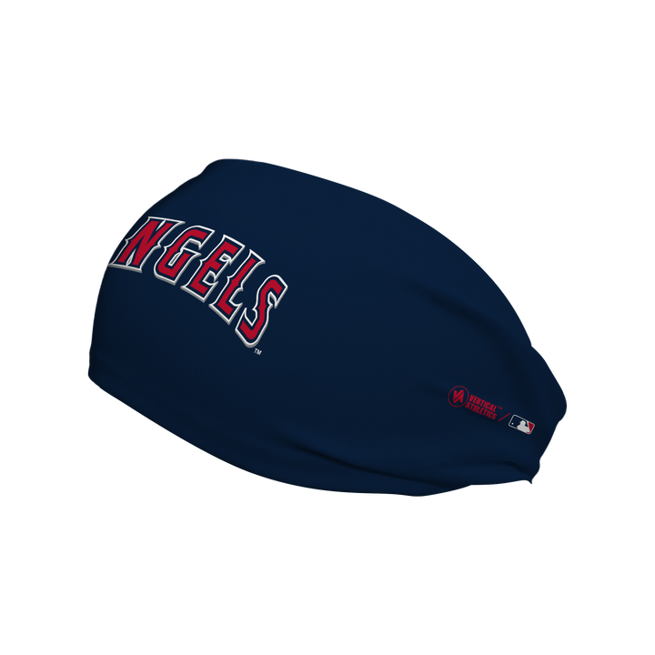 MLB licensed Los Angeles Angels cooling headband with Alt Logo. Made in the USA, Vertical Athletics brand. 
