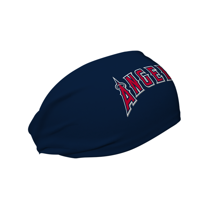 MLB licensed Los Angeles Angels cooling headband with Alt Logo. Made in the USA, Vertical Athletics brand. 