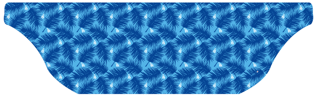MLB Los Angeles Dodgers cooling sun scarf, Big Palm with repeating cap logo. Made in the USA. Vertical Athletics Brand.