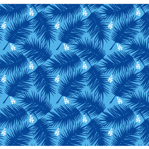 MLB Los Angeles Dodgers cooling sun scarf, Big Palm with repeating cap logo. Made in the USA. Vertical Athletics Brand.